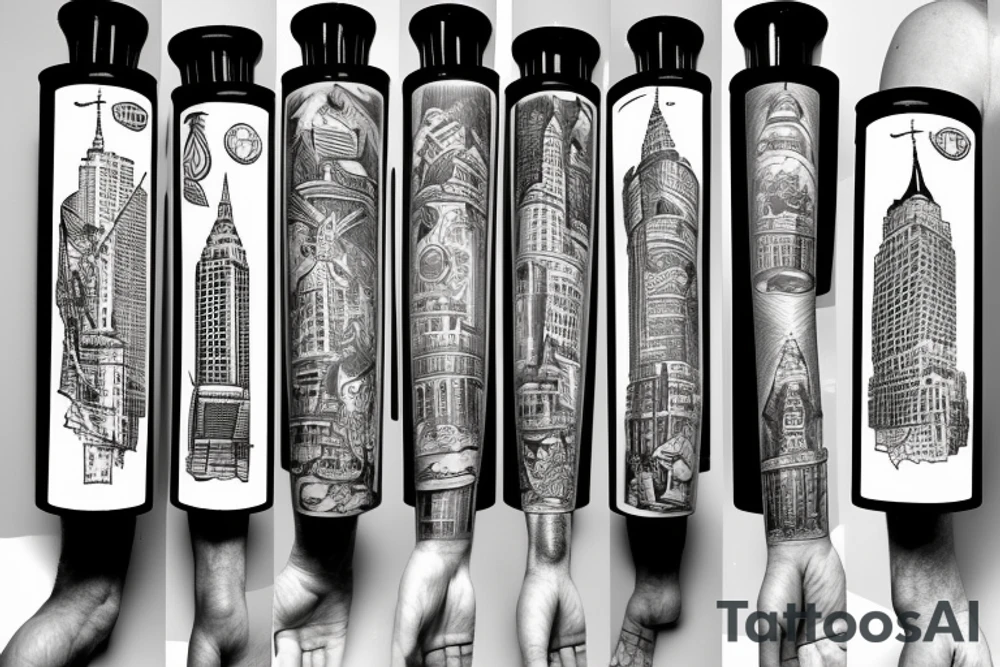 New york light post at e 57 street x 5th avenue tattoo idea