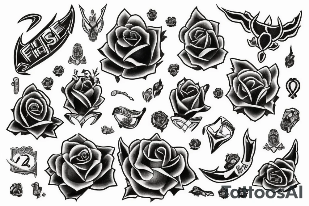 Rise from fire tattoo idea