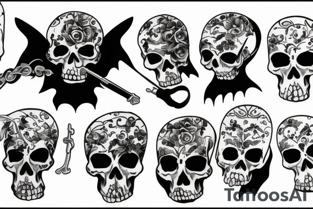 grim reaper looking at his watch tattoo idea