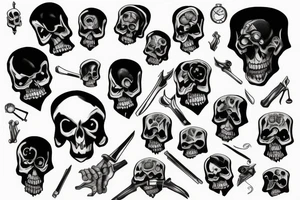 grim reaper looking at his watch tattoo idea