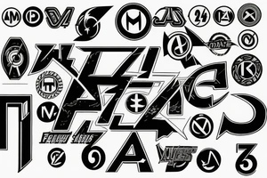 Avengers Logo with Numbers 64 tattoo idea
