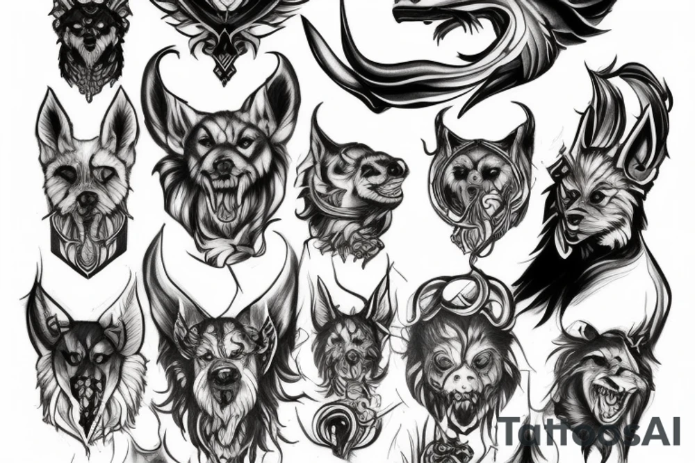 Cerberus tattoo idea