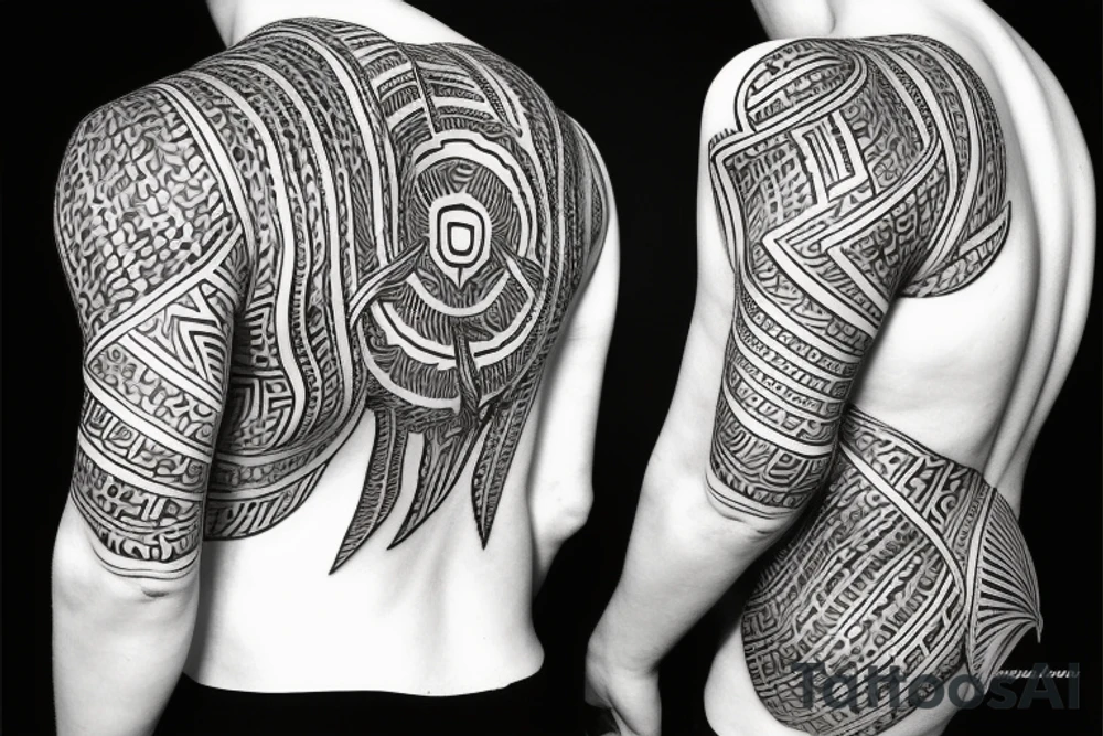 agressive neo tribal tattoo idea