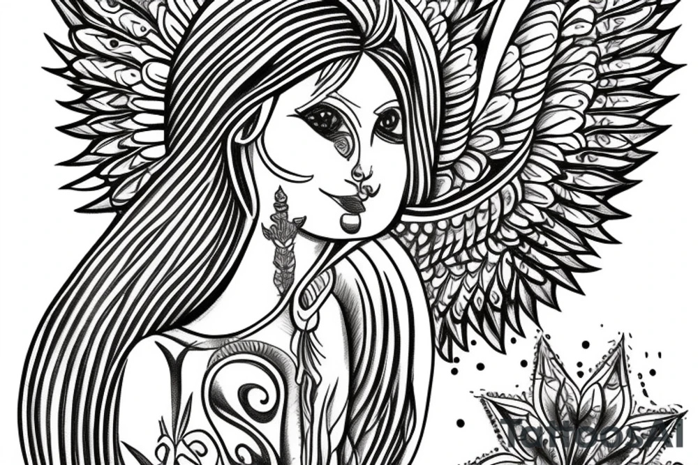 Indian Guardian Angel tattoo idea