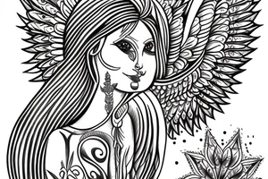 Indian Guardian Angel tattoo idea