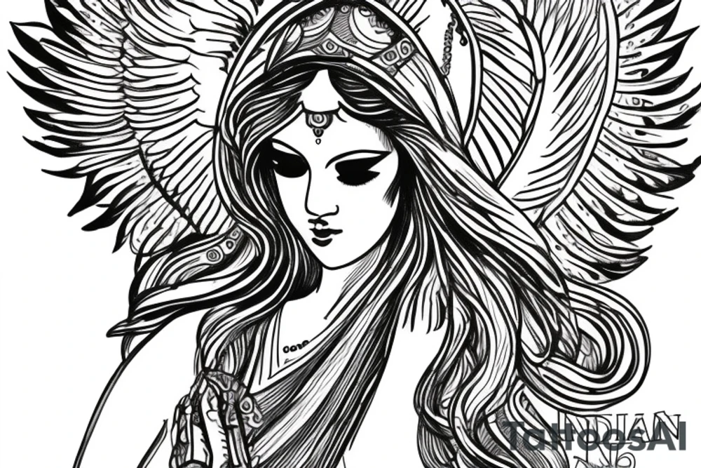 Indian Guardian Angel tattoo idea