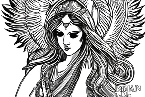 Indian Guardian Angel tattoo idea