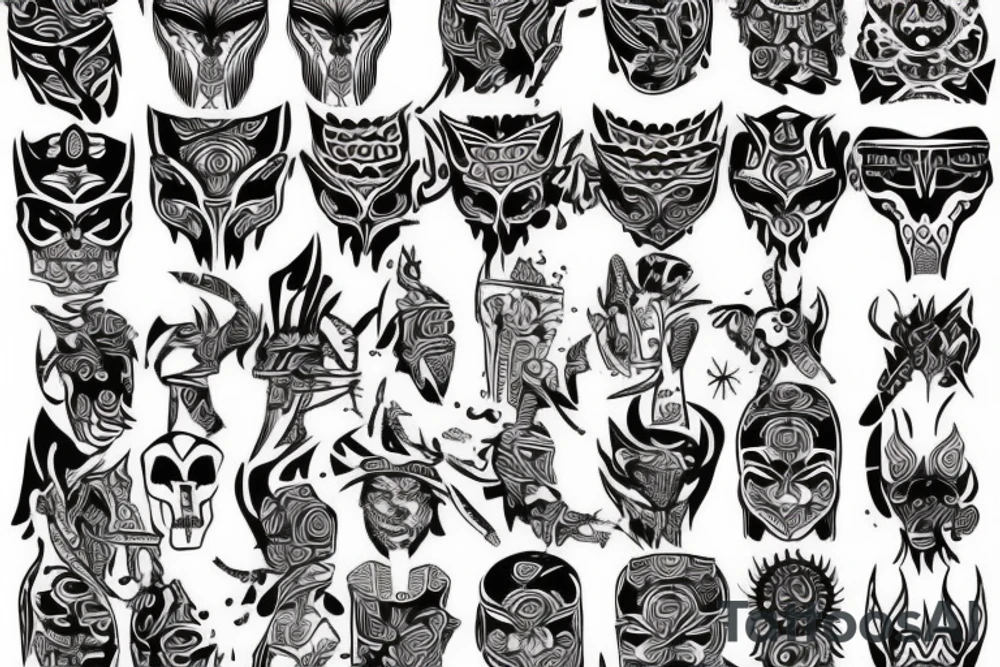 agressive tribal tattoo idea tattoo idea