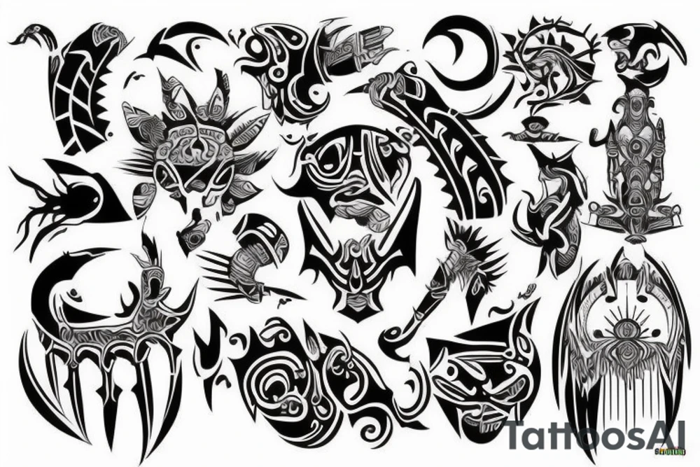 agressive tribal tattoo idea tattoo idea