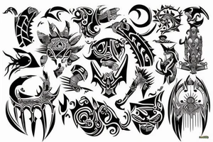 agressive tribal tattoo idea tattoo idea