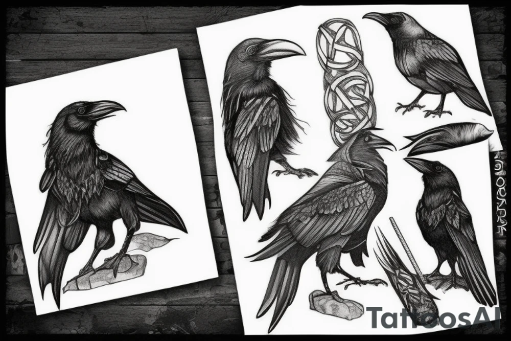 norse mythology Raven tattoo idea