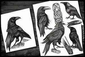 norse mythology Raven tattoo idea