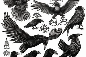 norse mythology Raven tattoo idea