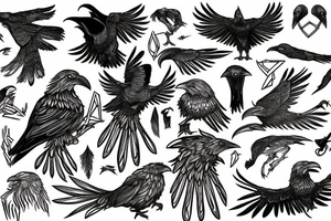 norse mythology Raven tattoo idea