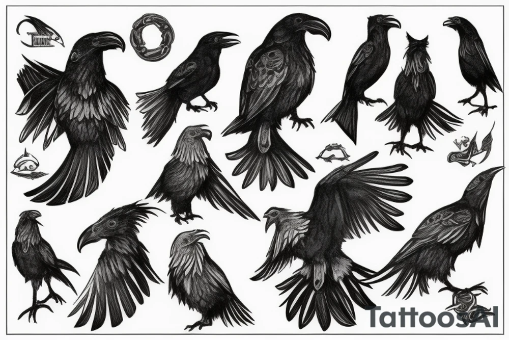 norse mythology Raven tattoo idea