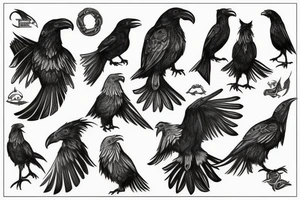 norse mythology Raven tattoo idea