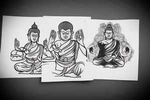 Buddhism, Kyokushin and a scarf tattoo idea