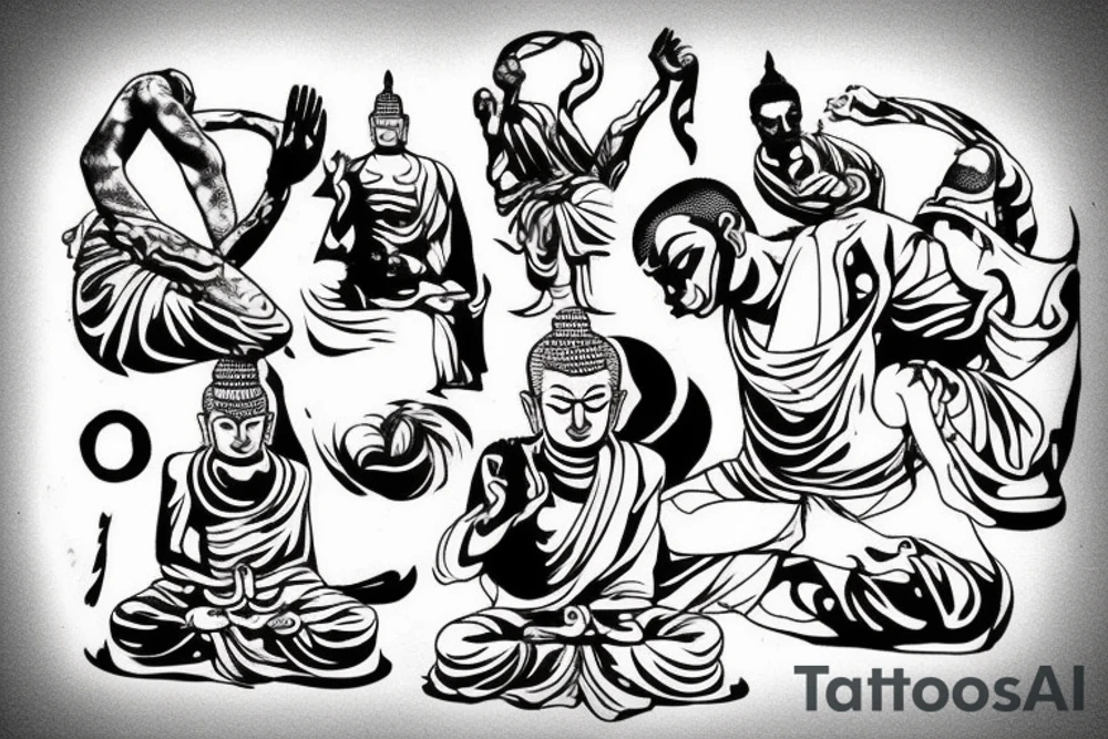 Buddhism, Kyokushin and a scarf tattoo idea
