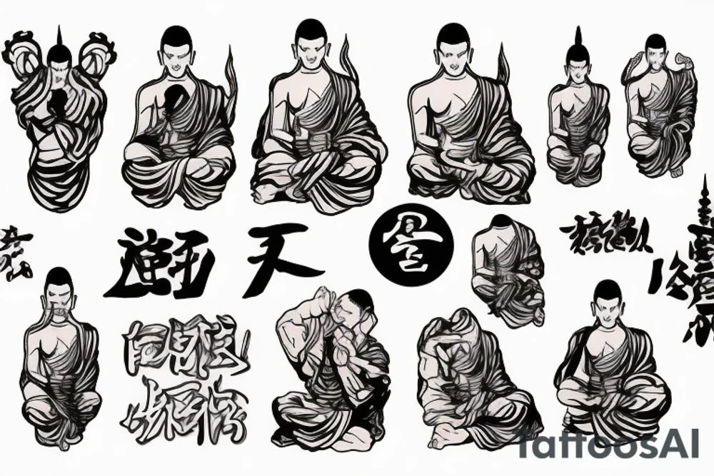 Buddhism, Kyokushin and a scarf tattoo idea