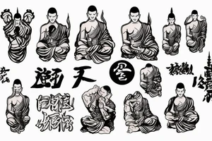 Buddhism, Kyokushin and a scarf tattoo idea
