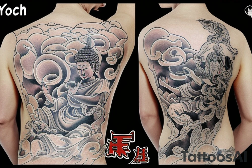 Buddhism, Kyokushin, scarf tattoo idea