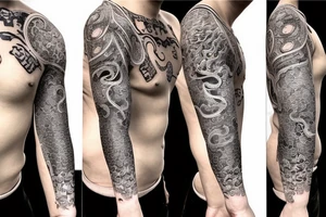 Buddhism, Kyokushin, scarf tattoo idea
