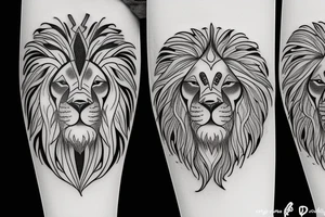 lion family tattoo idea