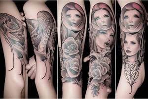 lingerie girl tattoo idea