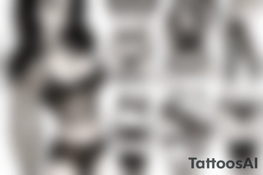 lingerie girl tattoo idea