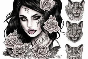 girl panthera tattoo idea