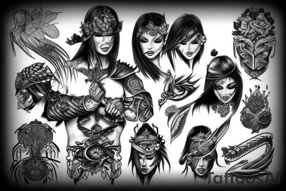 warrior tattoo idea
