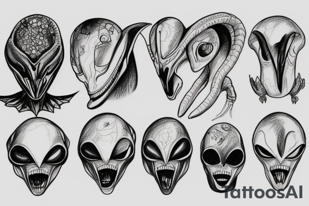 alien, tattoo idea