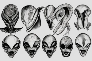 alien, tattoo idea
