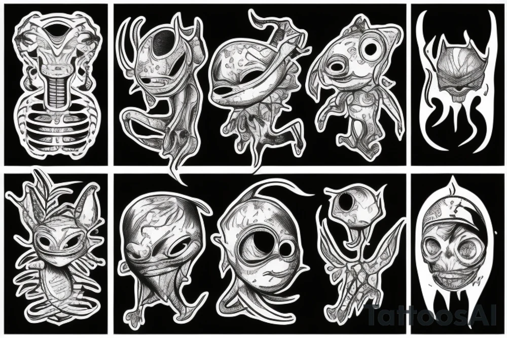 alien, friendly tattoo idea