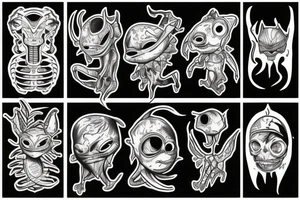alien, friendly tattoo idea