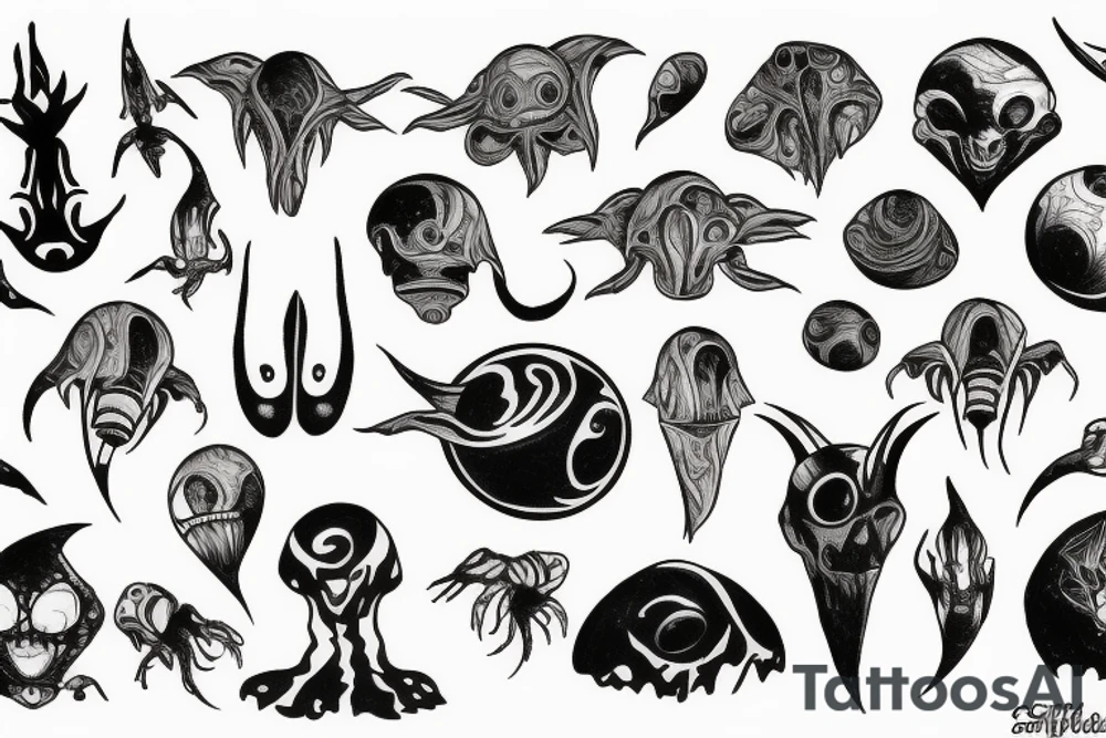 alien, friendly tattoo idea