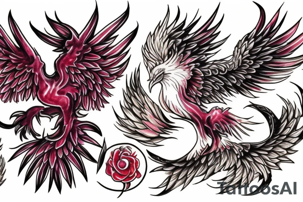 a phoenix rising from the ashes tattoo idea