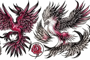 a phoenix rising from the ashes tattoo idea