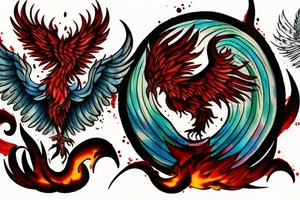 a phoenix rising from the ashes tattoo idea