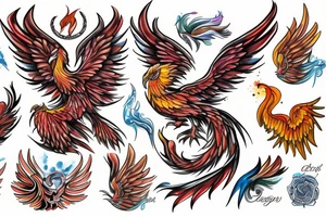 a phoenix rising from the ashes tattoo idea