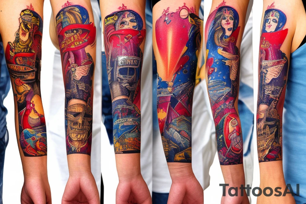 USA Arm Sleeve tattoo idea