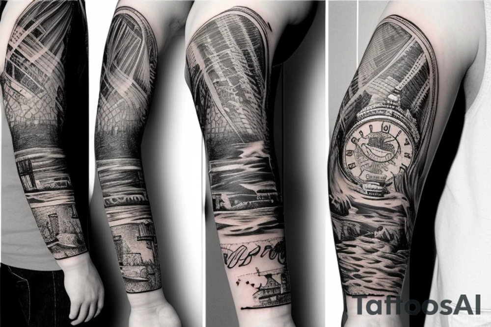 America Arm Sleeve tattoo idea