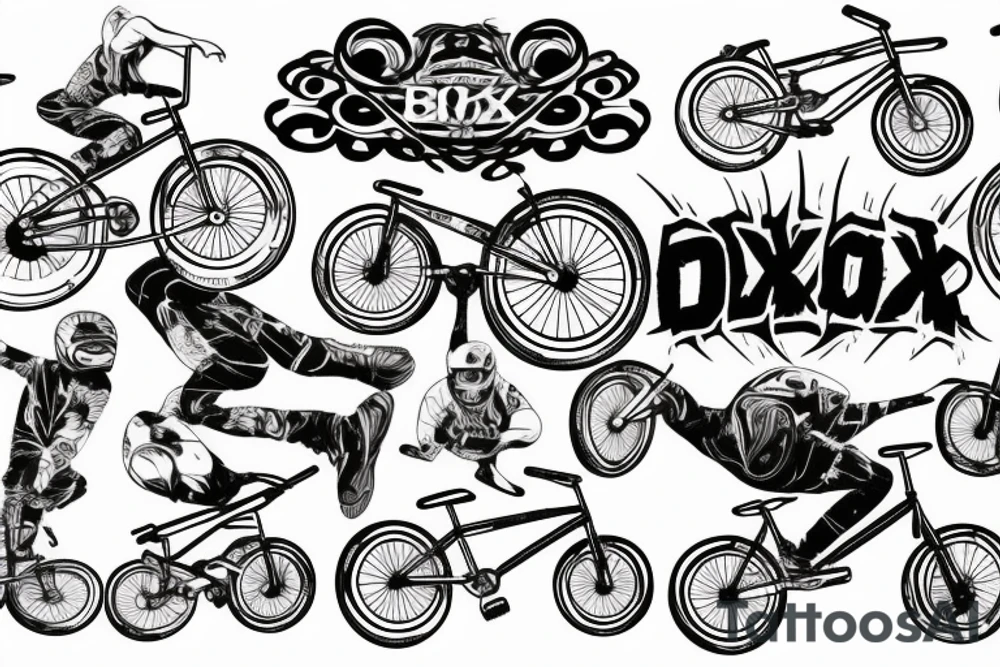 Bmx, extreme, smoke tattoo idea