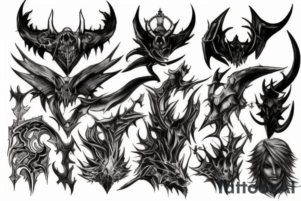 Diablo final fantasy tattoo idea