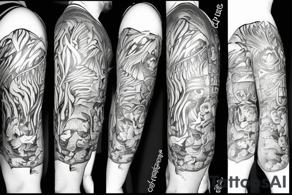 hormone monster in hawaiian skirt tattoo idea