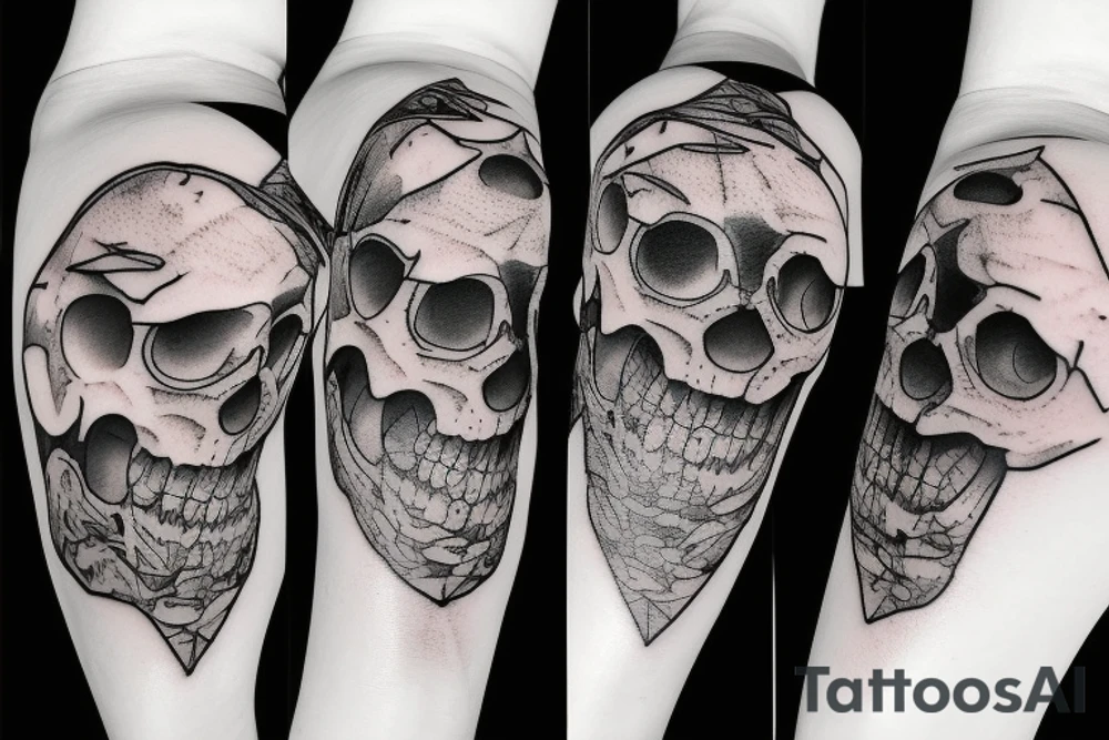Megalodon skull tattoo idea