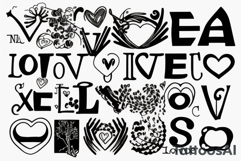 minimalist surreal 15 love tattoo idea