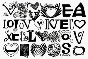 minimalist surreal 15 love tattoo idea