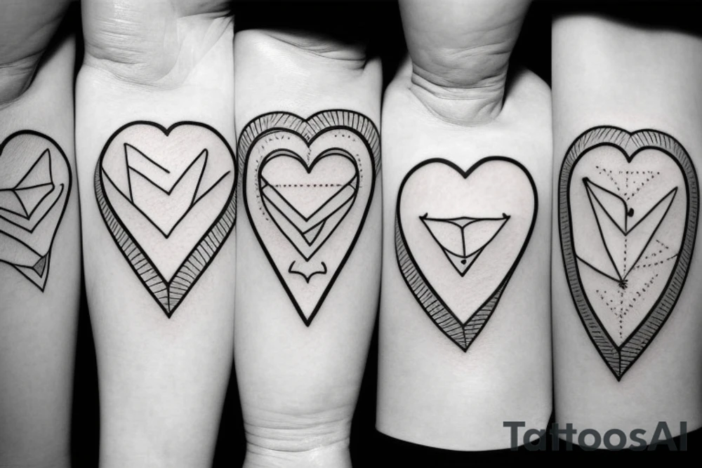 minimalist surreal 15 inside heart couples tattoo tattoo idea