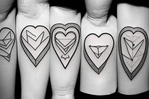minimalist surreal 15 inside heart couples tattoo tattoo idea